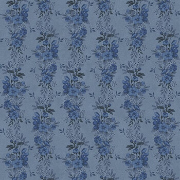 Flossie's Flowers 3370-77 Blue by Janet Rae Nesbitt from Henry Glass Fabrics