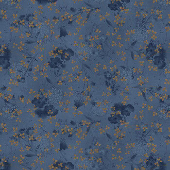 Flossie's Flowers 3377-77 Blue by Janet Rae Nesbitt from Henry Glass Fabrics
