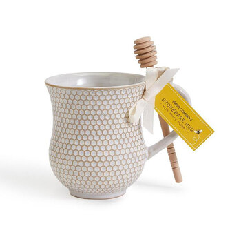 Honeycomb Mug w/Honey Dipper