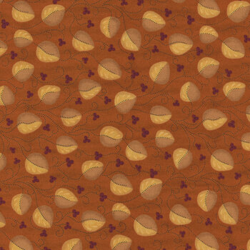 Wit & Wisdom 1417-30 Meandering Leaves Orange by Kim Diehl for Henry Glass Fabrics