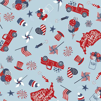 Stars and Stripes Forever C15710-SKY by Lori Whitlock for Riley Blake Designs