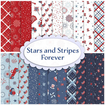 Stars and Stripes Forever  21 FQ Set by Lori Whitlock for Riley Blake Designs