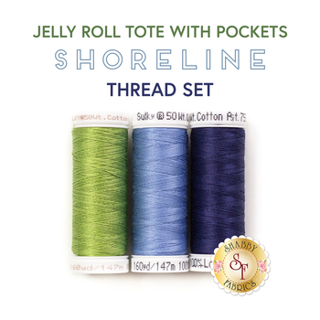  Jelly Roll Tote with Pockets - Shoreline - 3pc Thread Set