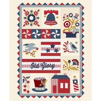 Old Glory 1676P-78 Panel Multi by Stacy West from Henry Glass Fabrics
