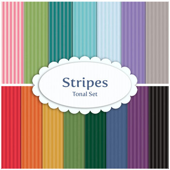 Stripes  15 FQ Set - Tonal Set from Riley Blake Designs