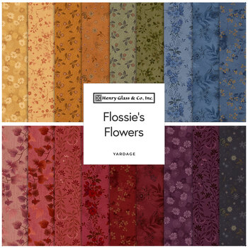 Flossie's Flowers  Yardage by Janet Rae Nesbitt for Henry Glass Fabrics