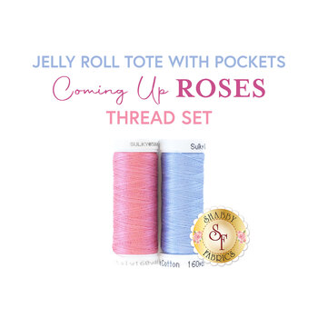  Jelly Roll Tote with Pockets - Coming Up Roses - 2pc Thread Set