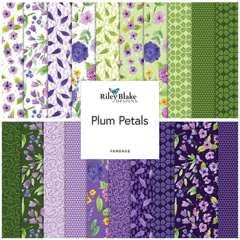 Plum Petals   Yardage by Diane Labombarbe for Riley Blake Designs