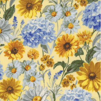 Bees & Blooms 89282-554 Yellow by Danhui Nai for Wilmington Prints