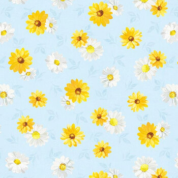 Bees & Blooms 89284-451 Blue by Danhui Nai from Wilmington Prints