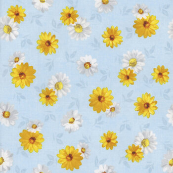 Bees & Blooms 89284-451 Blue by Danhui Nai for Wilmington Prints