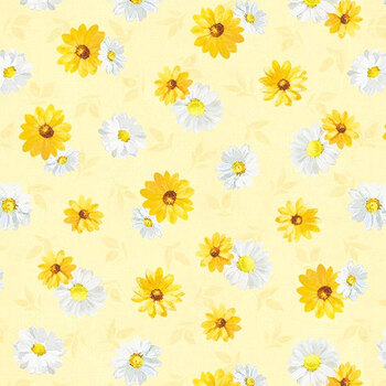 Bees & Blooms 89284-551 Yellow by Danhui Nai from Wilmington Prints