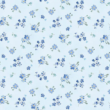 Bees & Blooms 89286-447 Blue by Danhui Nai from Wilmington Prints