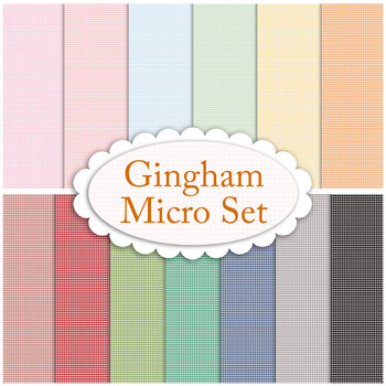 Gingham  13 FQ Set - Micro Gingham Set from Riley Blake Designs