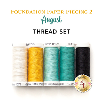  Foundation Paper Piecing Series 2 Kit - August - 5pc Thread Set
