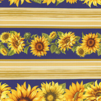 Sunflower Farm FLEUR-CD3362 Sapphire by Timeless Treasures Fabrics