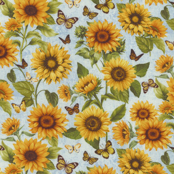 Sunflower Farm FLEUR-CD3364 Sky by Timeless Treasures Fabrics