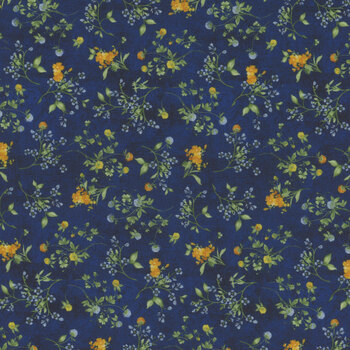 Sunflower Farm FLEUR-CD3365 Navy by Timeless Treasures Fabrics