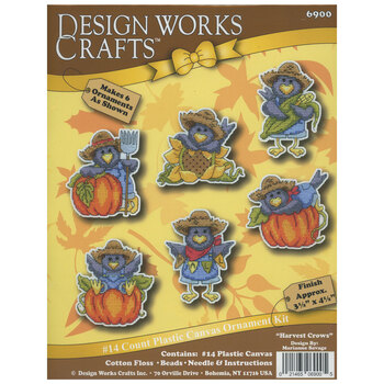 Harvest Crows Cross Stitch Ornament Kit - Makes 6