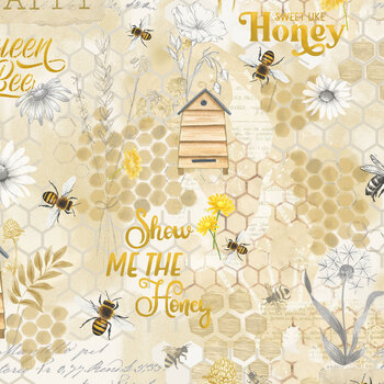 Bee Kind BEE-CD3263 Beige from Timeless Treasures Fabrics