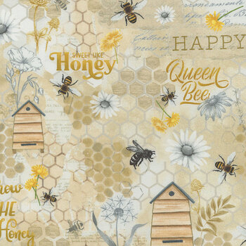 Bee & Bee Kind BEE-CD3263 Beige by Timeless Treasures Fabrics