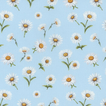 Bee & Bee Kind FLEUR-CD3262 Sky by Timeless Treasures Fabrics