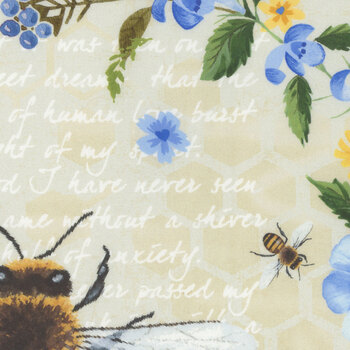 Bee & Bee Kind PANEL-CD3255 Beige by Timeless Treasures Fabrics