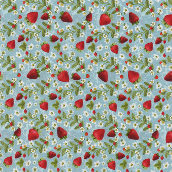 Berry Sweet FRUIT-CD3406 Blue by Timeless Treasures Fabrics