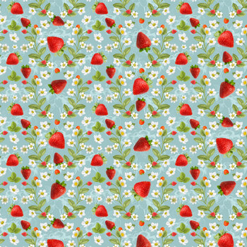 Berry Sweet FRUIT-CD3406 Blue from Timeless Treasures Fabrics
