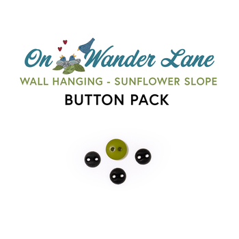 On Wander Lane Wall Hanging - Sunflower Slope - 4pc Button Pack