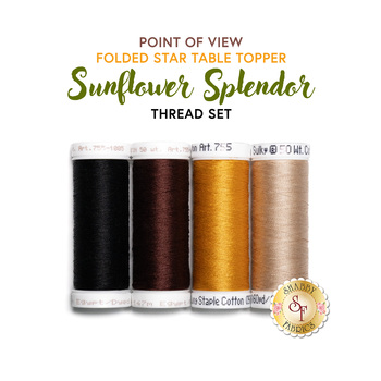  Point of View Folded Star Table Topper Kit - Sunflower Splendor - 4pc Thread Set