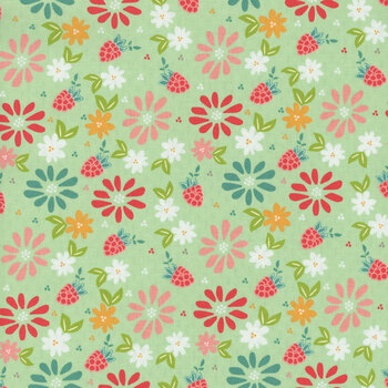 Raspberry Summer 37690-15 Mint by Sherri And Chelsi from Moda Fabrics