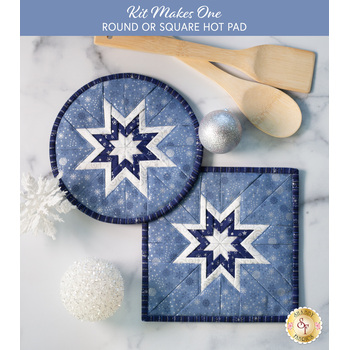  Folded Star Hot Pad Kit - Stof Christmas 2024 - Round OR Square - Light Blue