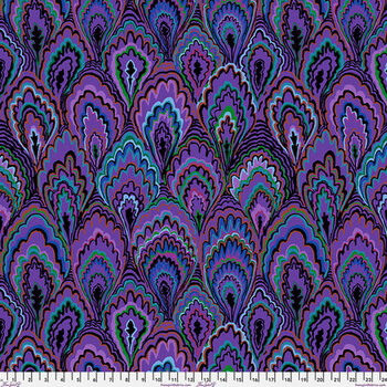 Kaffe Fassett Collective Classics Plus PWGP207.PURPLE Marble Scallops - Purple by FreeSpirit Fabrics