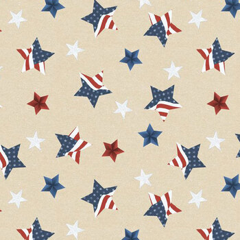 Stars of Valor 30086-243 Cream by Beth Grove for Wilmington Prints