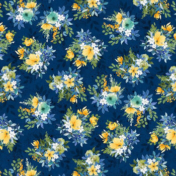 Sunlit Serenade 40771-454 Navy by Joy Hall for Wilmington Prints