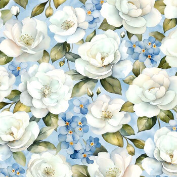 Blue Harmony 33899-410 Light Blue by Nancy Mink for Wilmington Prints