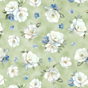 Blue Harmony 33901-717 Green by Nancy Mink for Wilmington Prints