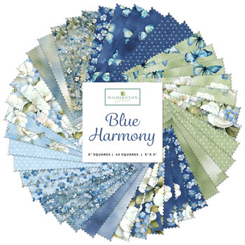 Blue Harmony  5 Karat Crystals by Nancy Mink from Wilmington Prints