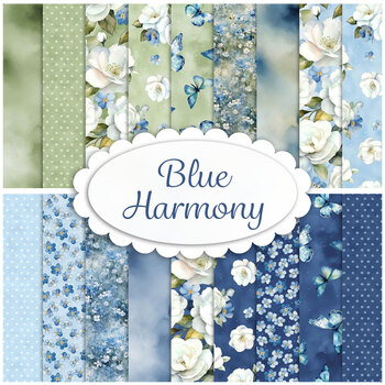 Blue Harmony   Yardage by Nancy Mink for Wilmington Prints