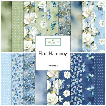 Blue Harmony   Yardage by Nancy Mink for Wilmington Prints