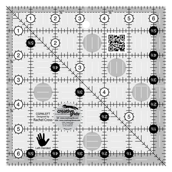 Creative Grids Left Handed Quilt Ruler 6-1/2