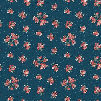 Lighthouse A-1479-B Navy by Edyta Sitar for Andover Fabrics