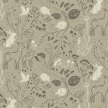 Forest Tales 54441-1 Taupe by Whistler Studios for Windham Fabrics