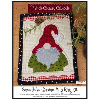 Snowflake Gnome Mug Rug Kit by The Whole Country Caboodle