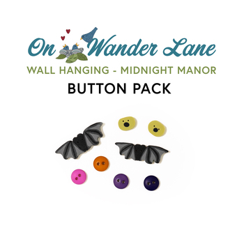 On Wander Lane Wall Hanging - Midnight Manor - 8pc Button Pack