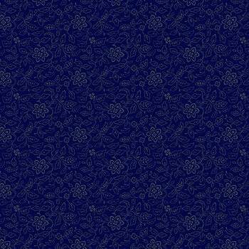 Betsy's Needlework R171308D-NAVY Flower Garden by Pam Buda for Marcus Fabrics