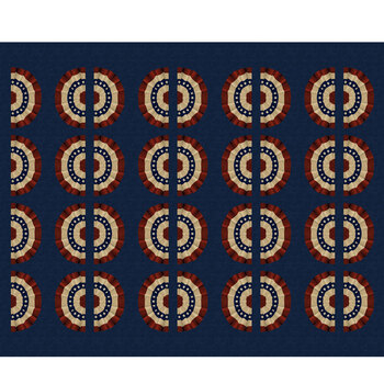 Betsy's Needlework R171304P-NAVY Bunting Panel by Pam Buda for Marcus Fabrics