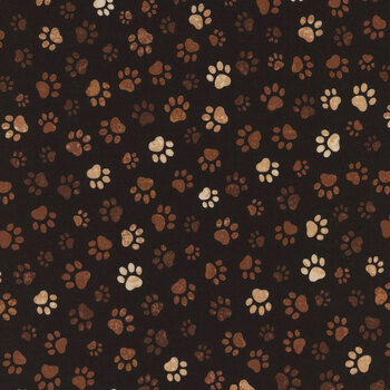 Happiness Has Paws DOG-CD1846-MUD by Timeless Treasures Fabrics