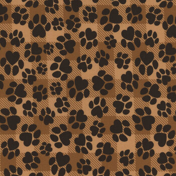 Happiness Has Paws DOG-CD3319-BROWN by Timeless Treasures